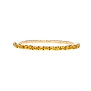 7.58CT Oval-Cut Yellow Sapphire Stretch Tennis Bracelet