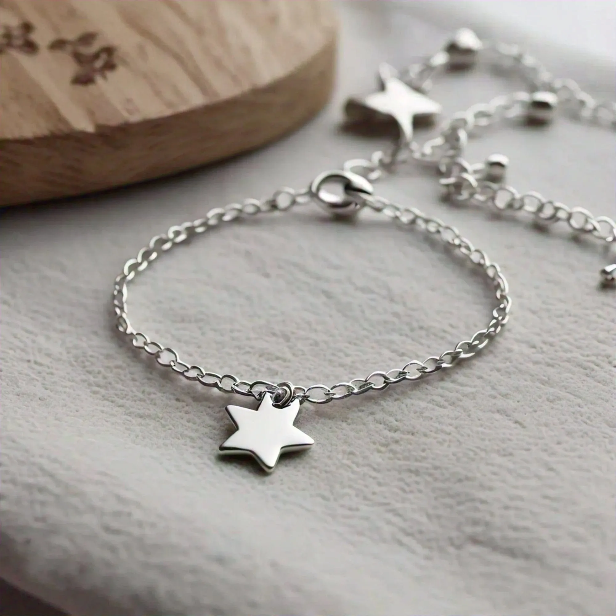 Amalthea Sterling Silver Pandora Star Infant Childrens Bracelet