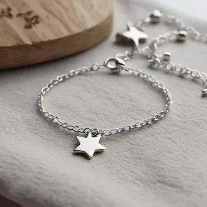 Amalthea Sterling Silver Pandora Star Infant Childrens Bracelet