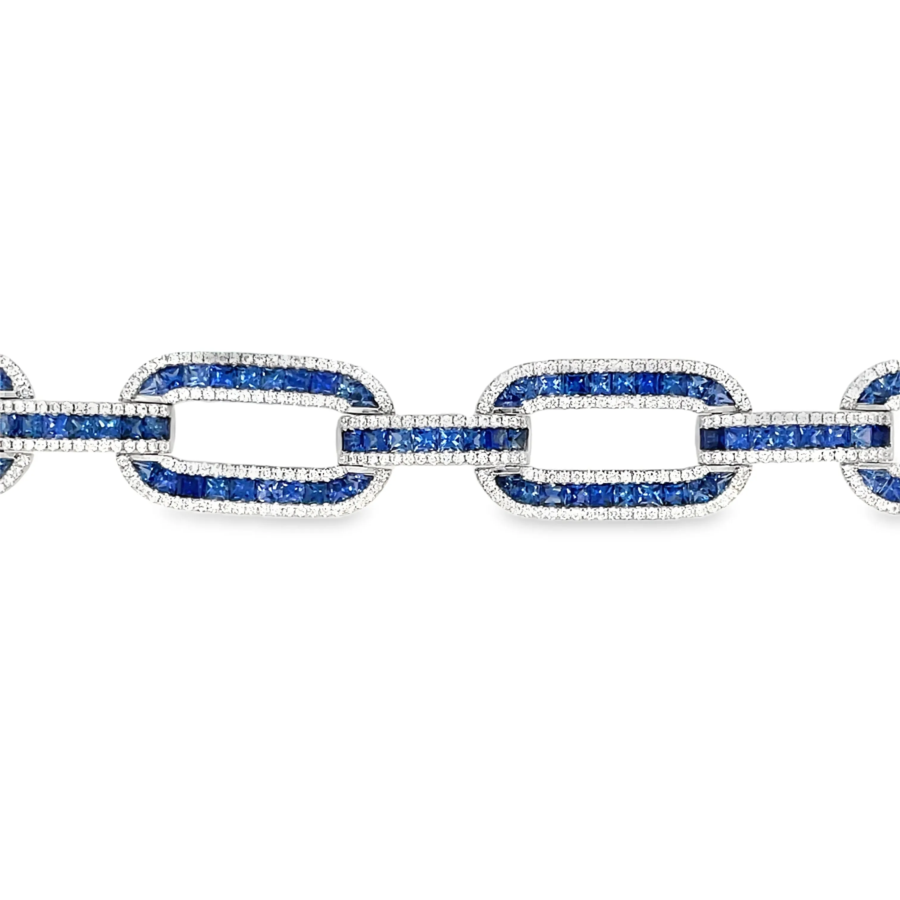 Blue Sapphire Chain Bracelet