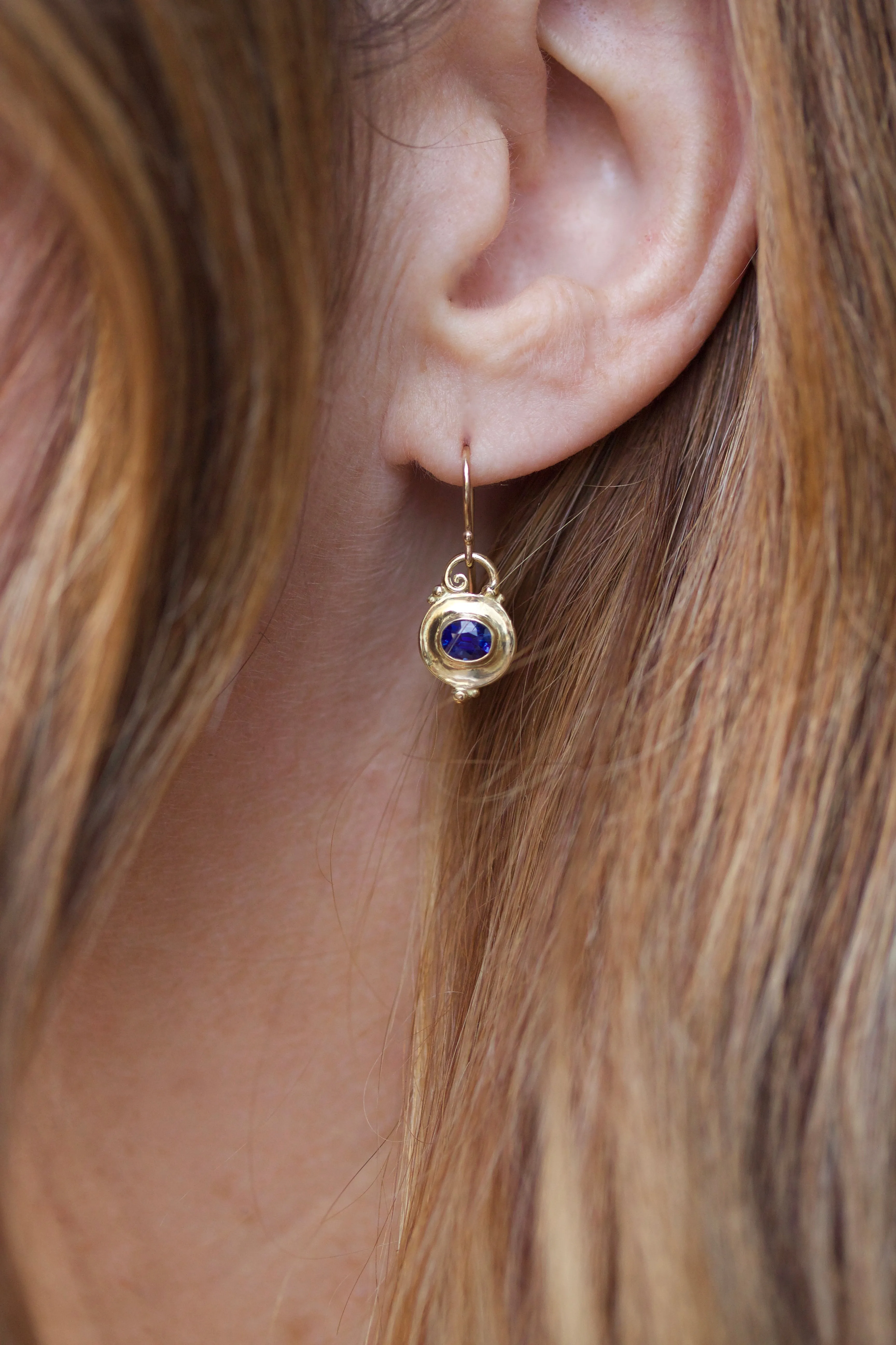 Blue Sapphire Earrings