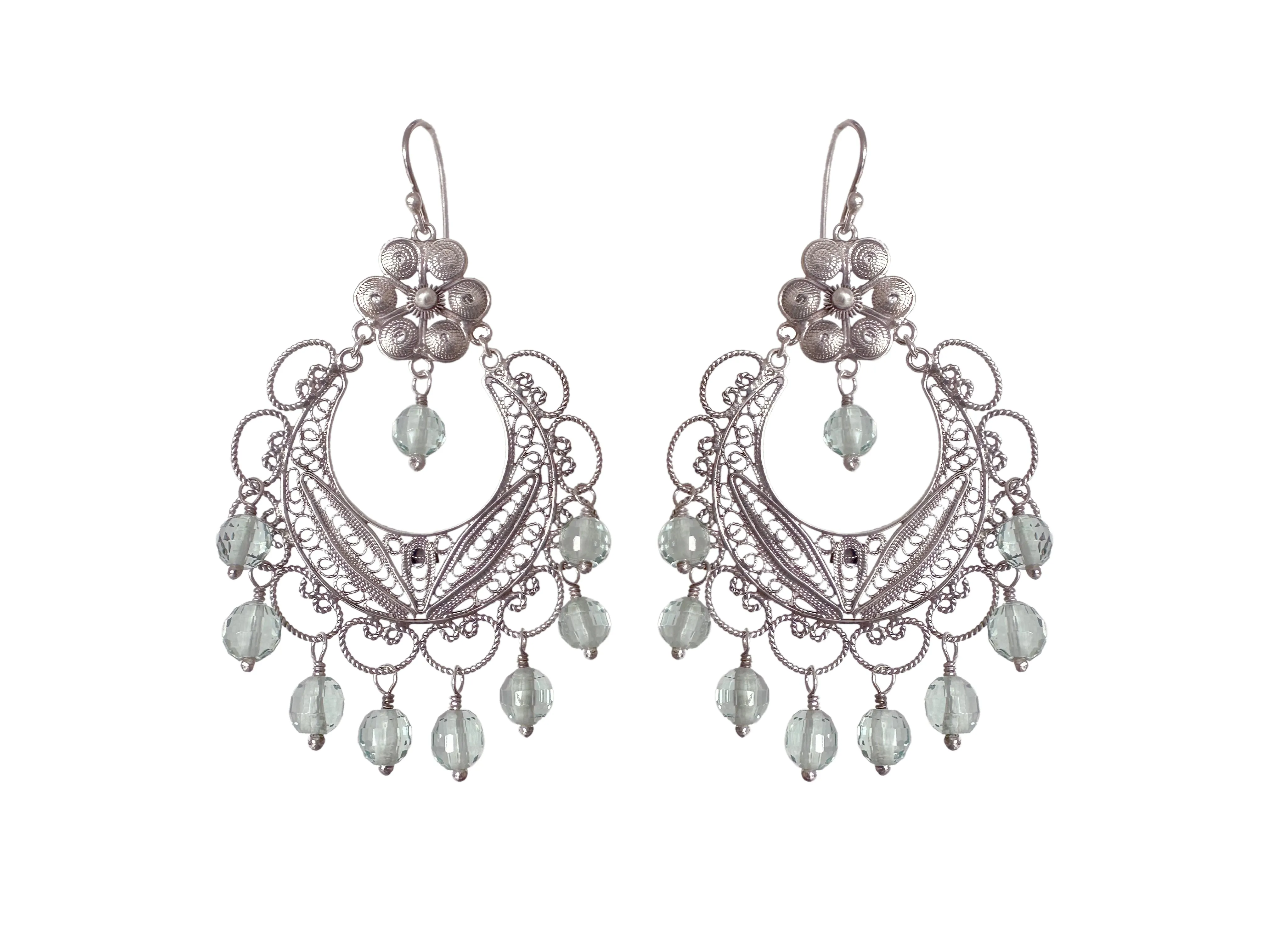 Chandelier earrings - Light Blue AL