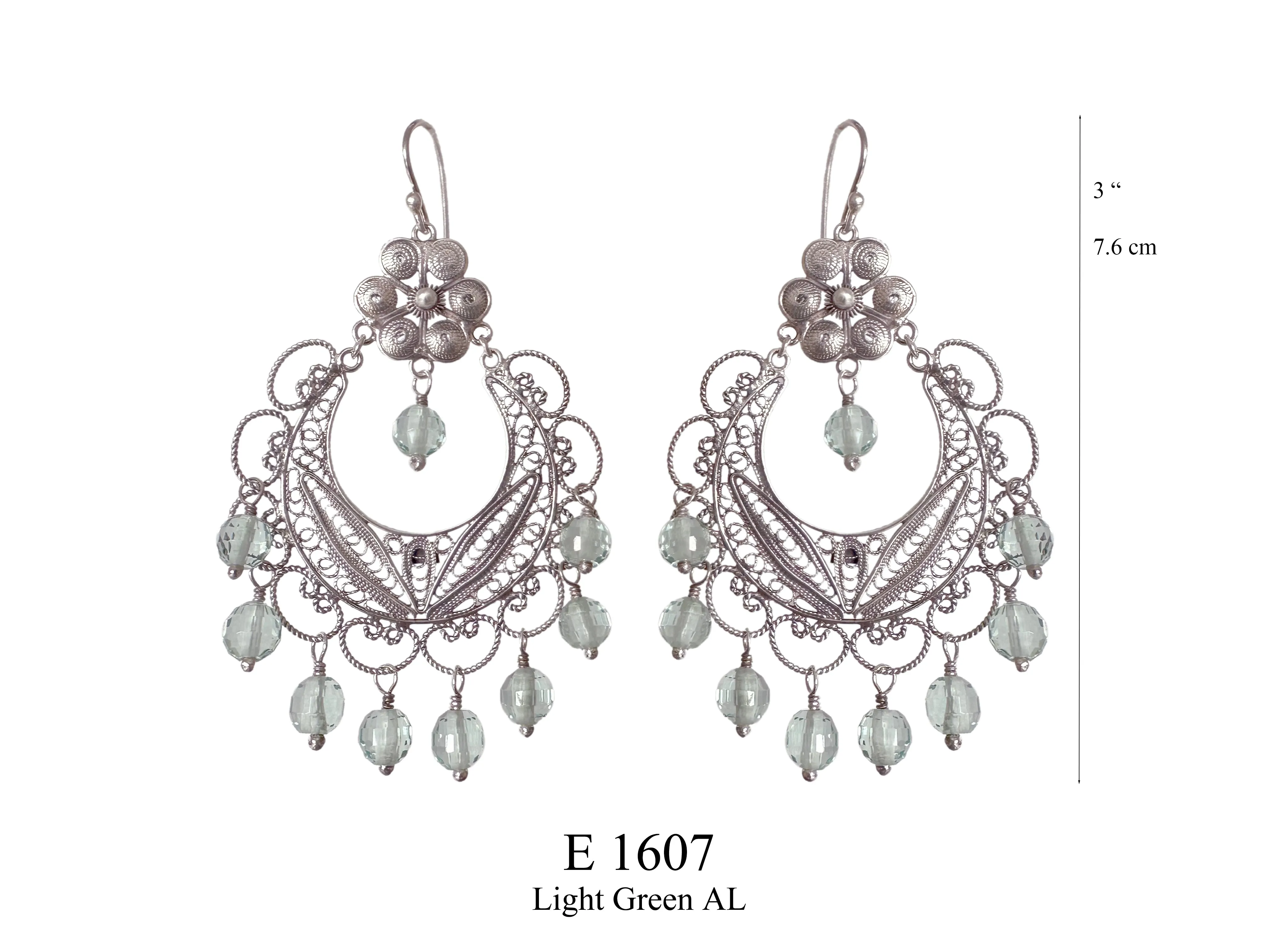 Chandelier earrings - Light Blue AL