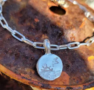 Coastal Sunrise Long Link Charm Bracelet