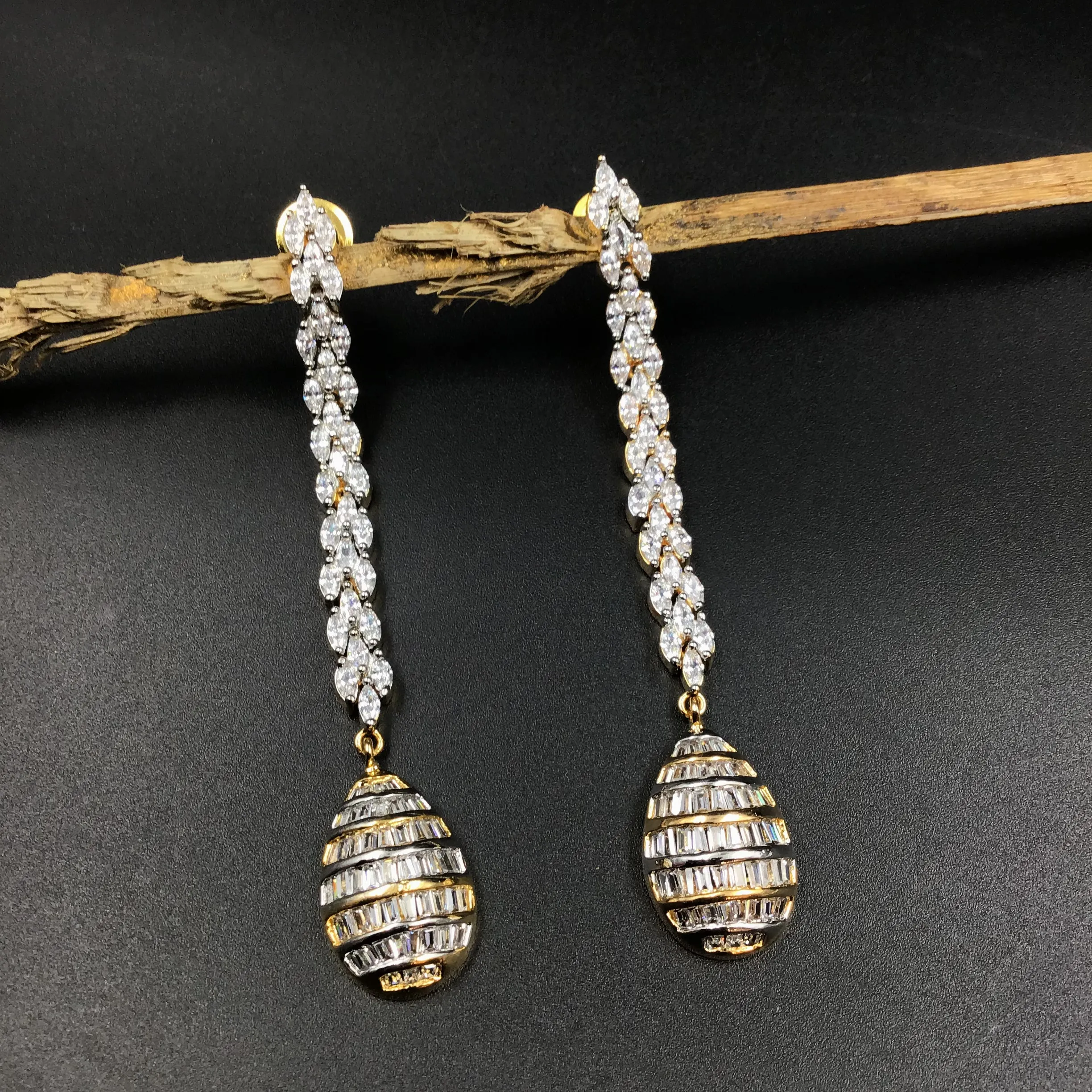 Danglers Zircon/AD Earring 6053-08