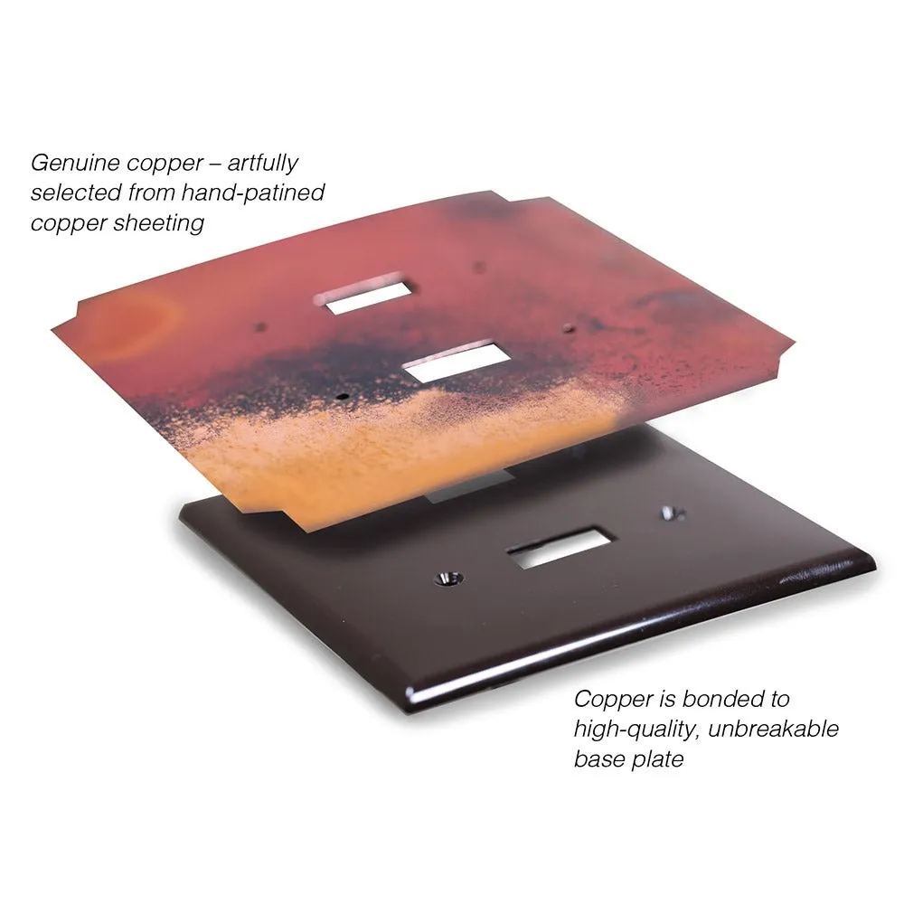 Enchantment Horizontal Copper - 5 Toggle Wallplate