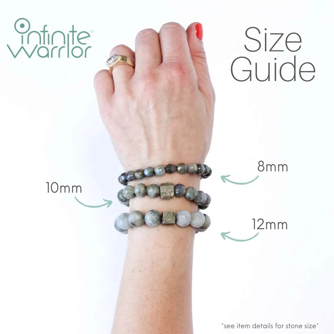 Jade Crystal Bracelet | Silver Heart Charm