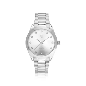 Ladies Joelle Watch With Silver Dial And Cubic Zirconia Stones