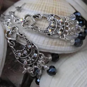 Long Dangle Crystal Chandelier Earrings