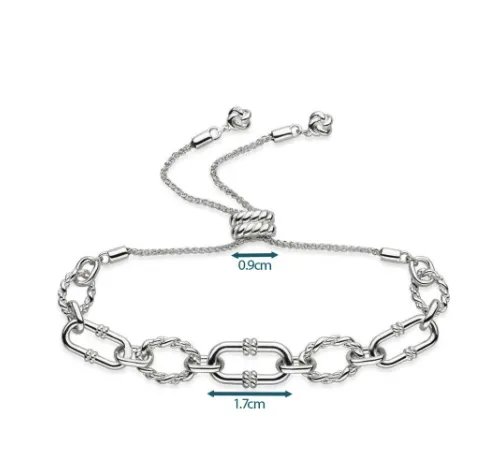 Marina Rope Link Duo Graduated Toggle Bracelet