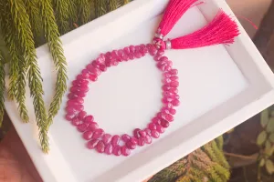 Natural Ruby Smooth Pear Briolette (Johnson Mines)