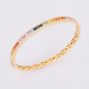 Opal Elegance Bangle Bracelet