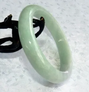"Heavenly Green" Burmese Jadeite Jade Grade A  Bangle Bracelet 57.5mm   Certificate  (8538)