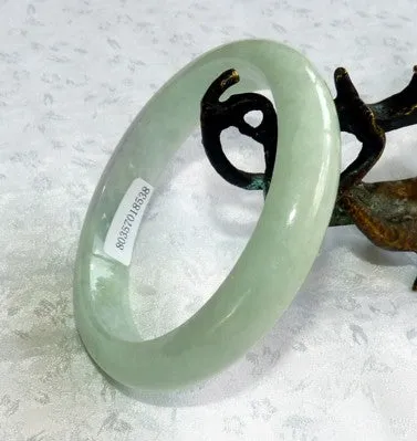 "Heavenly Green" Burmese Jadeite Jade Grade A  Bangle Bracelet 57.5mm   Certificate  (8538)