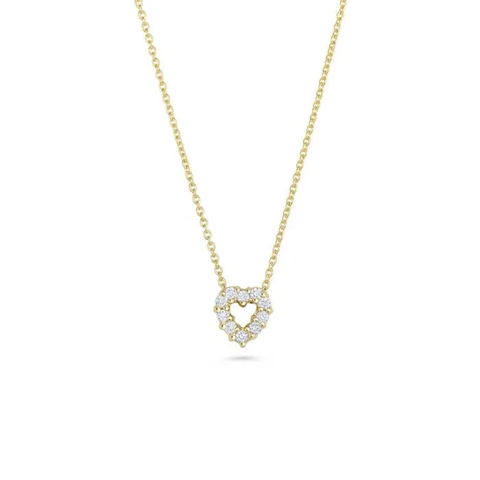 Roberto Coin .11CTW Tiny Treasures Diamond Baby Heart Pendant in 18K Yellow Gold