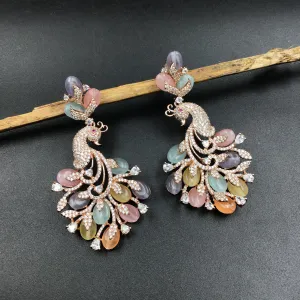 Rose Gold Polish Zircon/AD Earring 6737-69