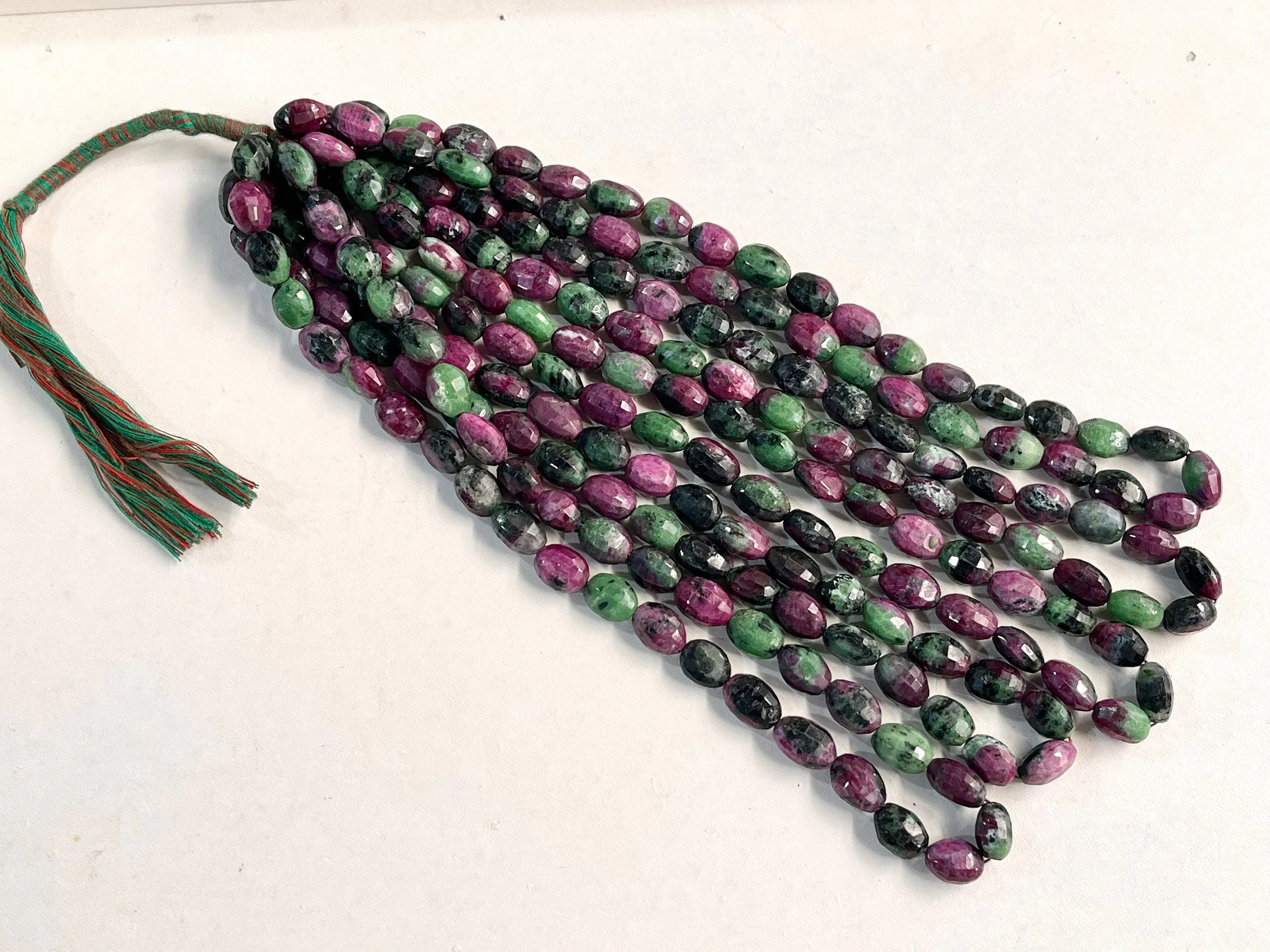 Ruby Zoisite Oval Shape Step cut Beads