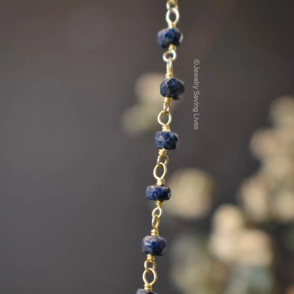 Sapphire Beaded Bracelet