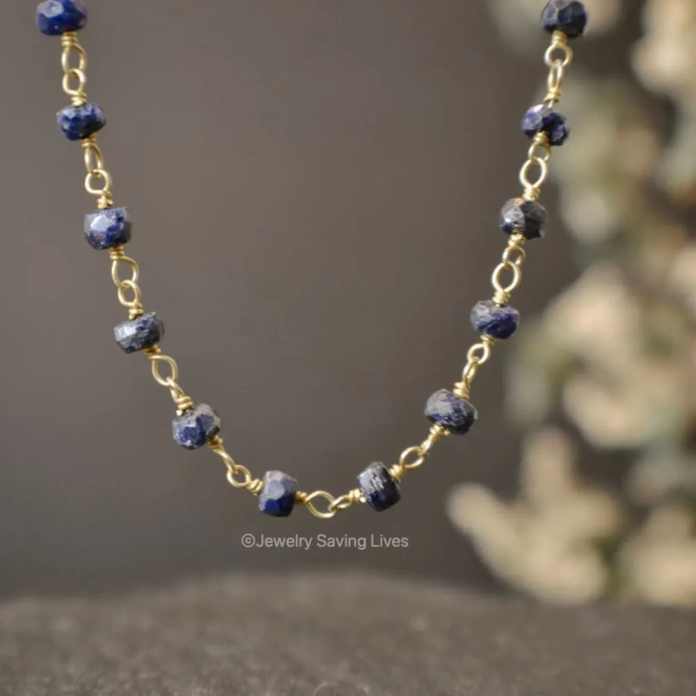 Sapphire Beaded Bracelet