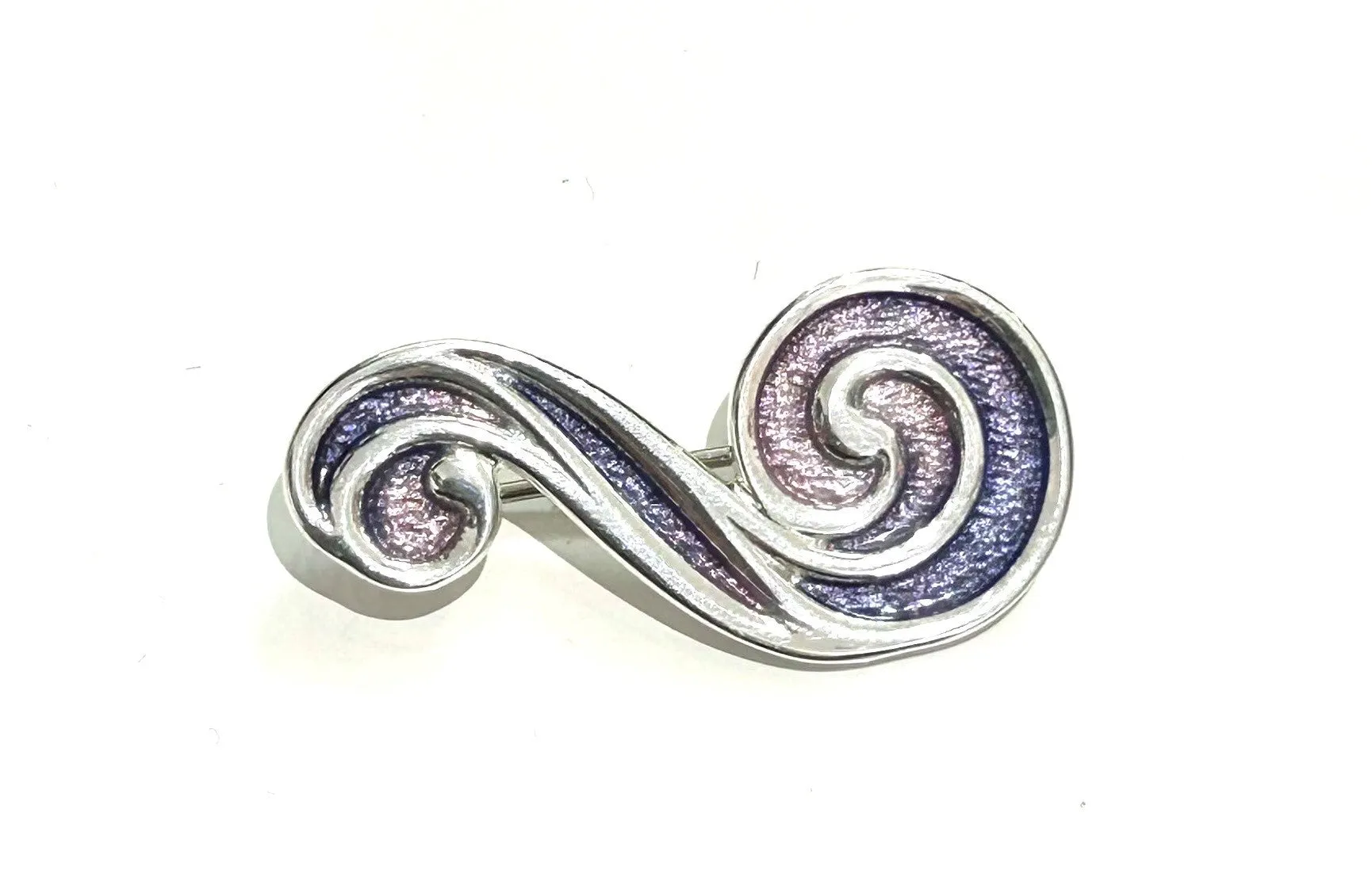 Silver With Purple Enamel Sirocco Brooch