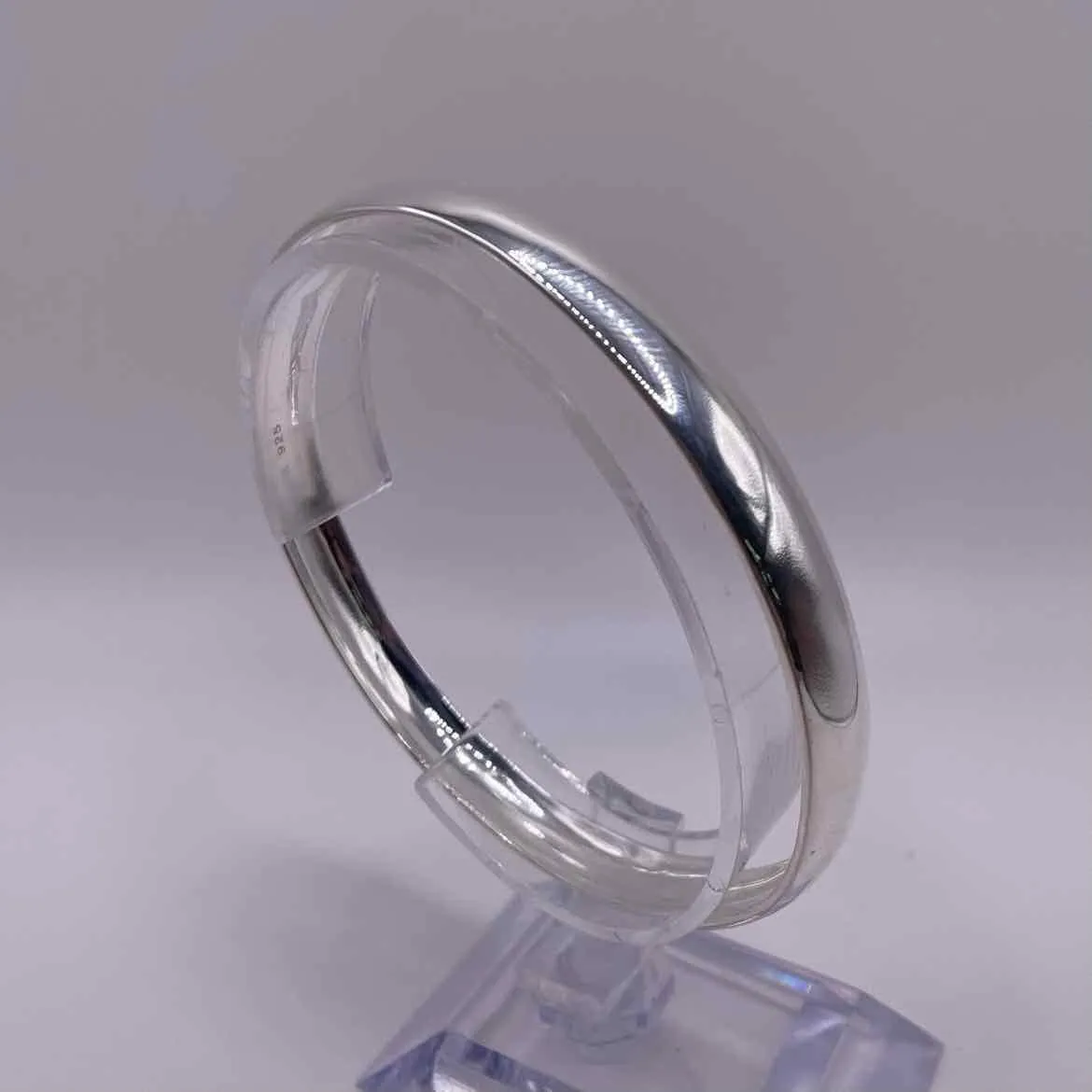Sterling Silver 8mm Wide Bangle Bracelet