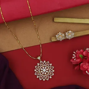 Stylish Zircon/AD Pendant Set 16472-68