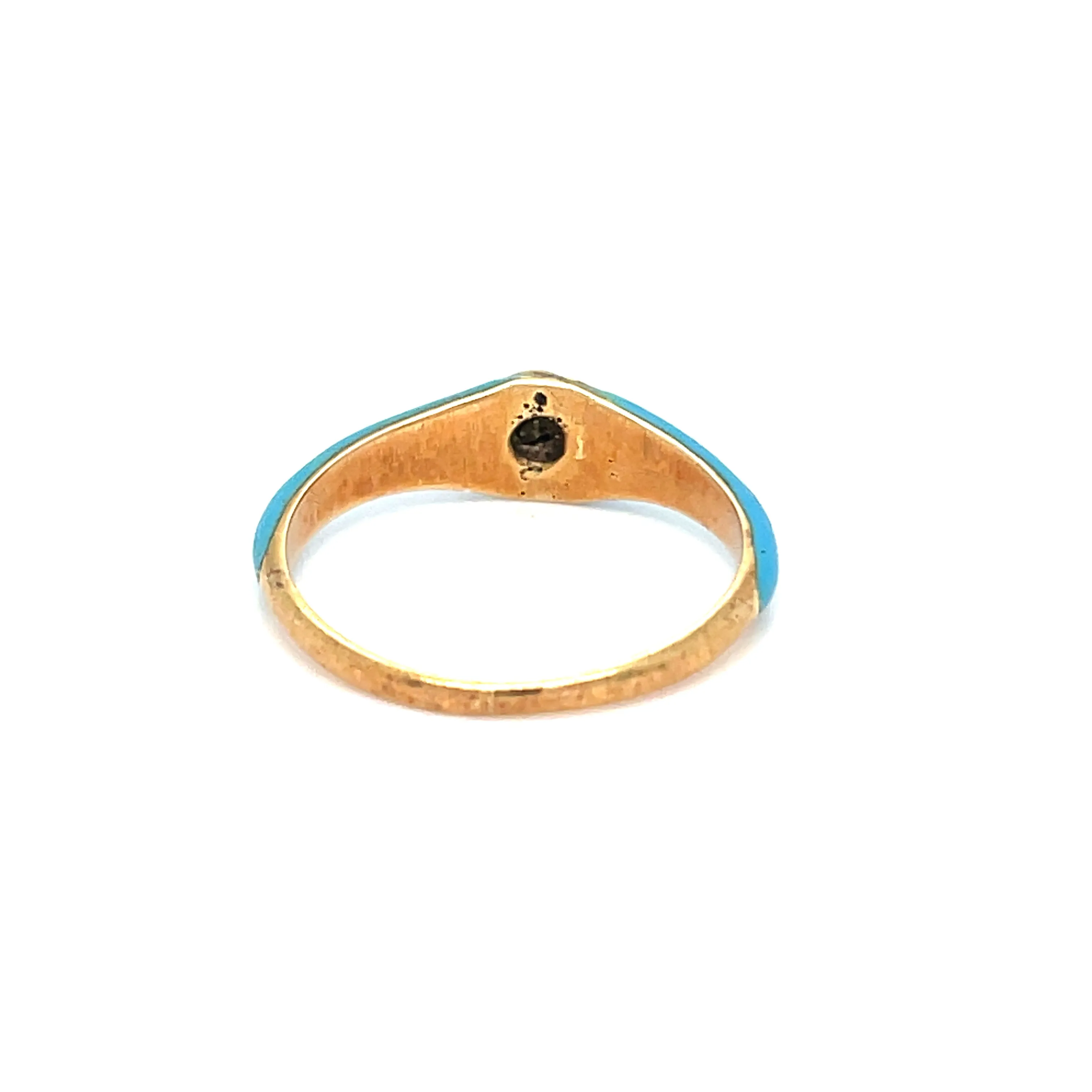 Victorian Enamel and Opal Gold Ring