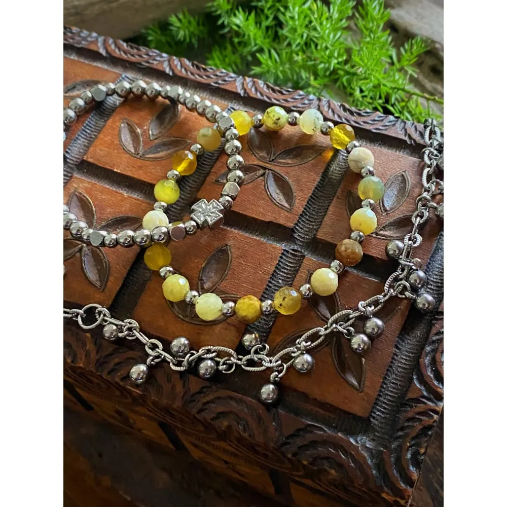 YELLOW OPAL BRACELET